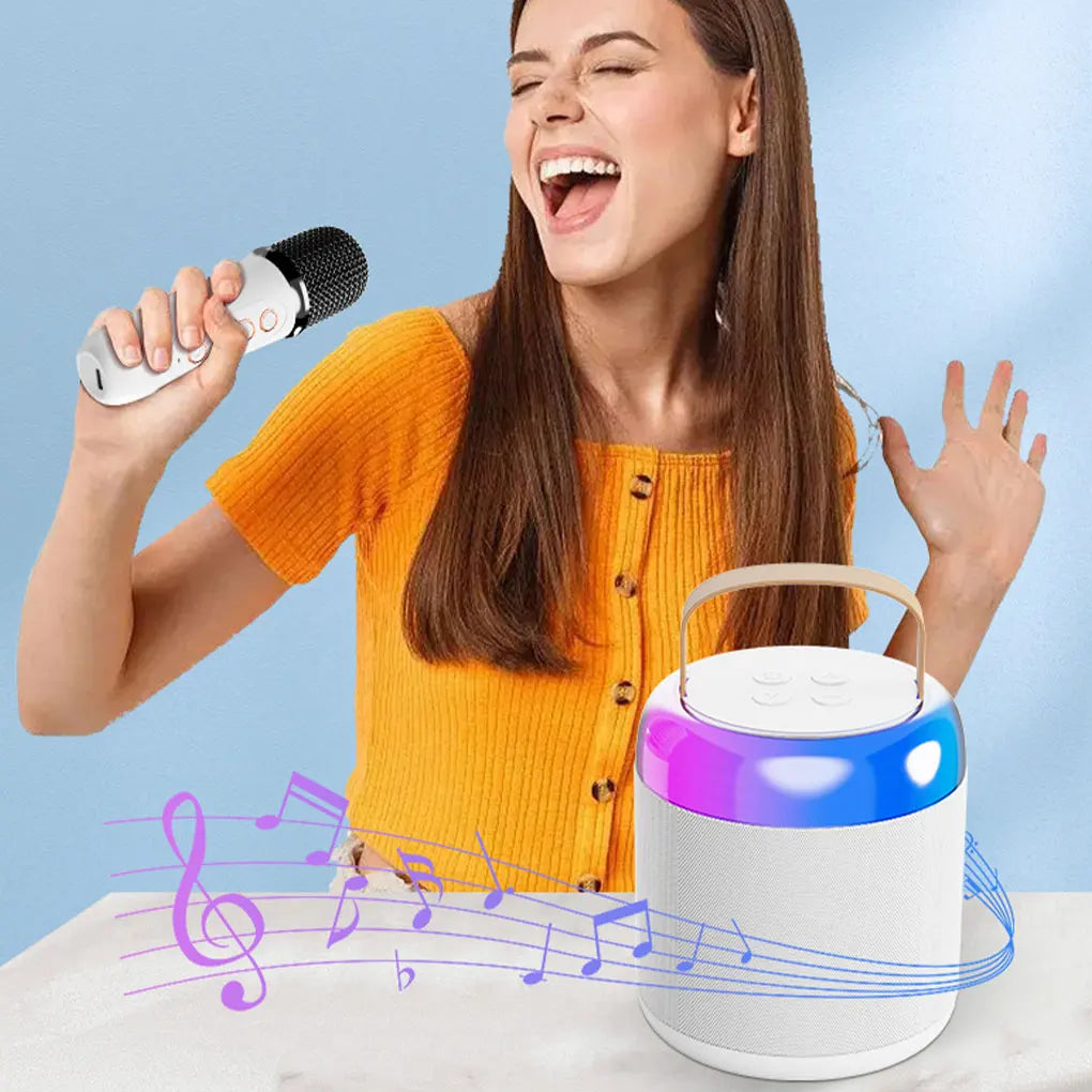 Pink Y2 high-fidelity karaoke machine with microphone, lightweight and portable for immersive singing by American Smart - EP.
