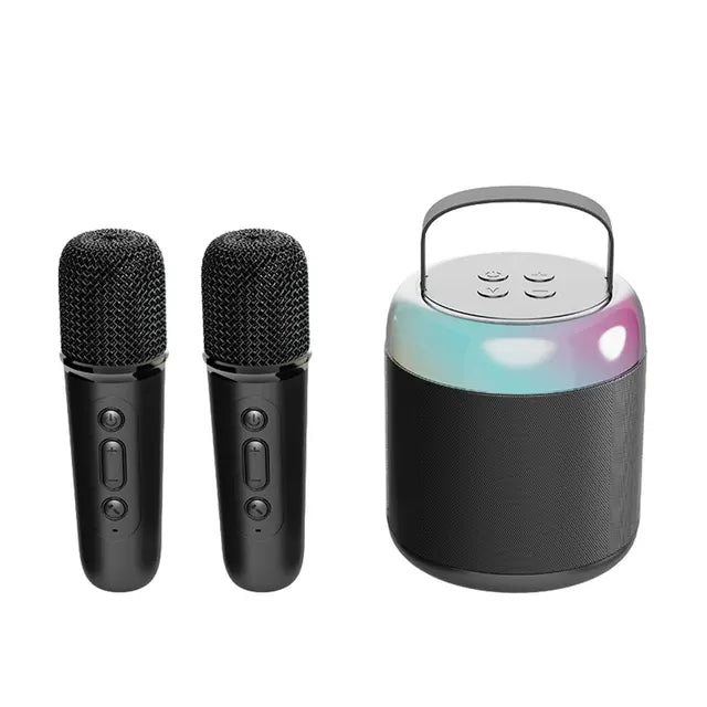 Pink Y2 high-fidelity karaoke machine by American Smart with one microphone, lightweight, portable for immersive singing experiences.