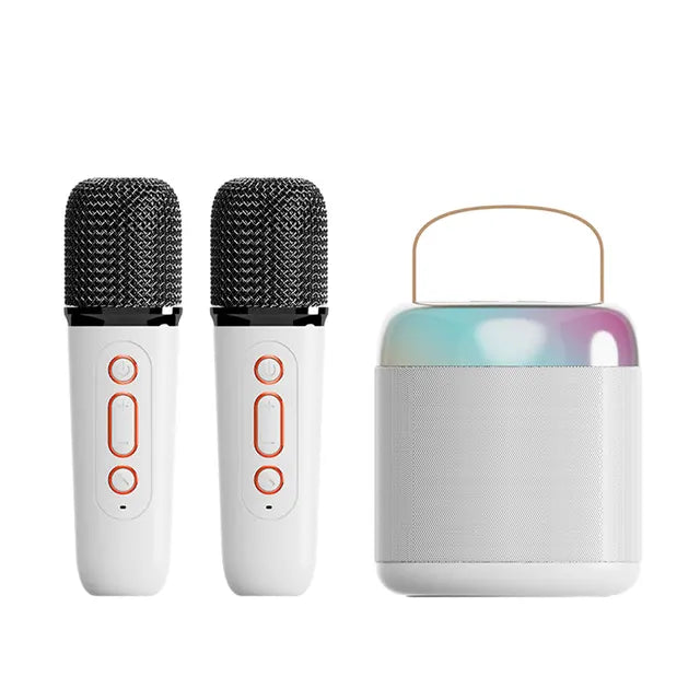 Pink Y2 high-fidelity karaoke machine with microphone, lightweight and portable for immersive singing, by American Smart - EP.