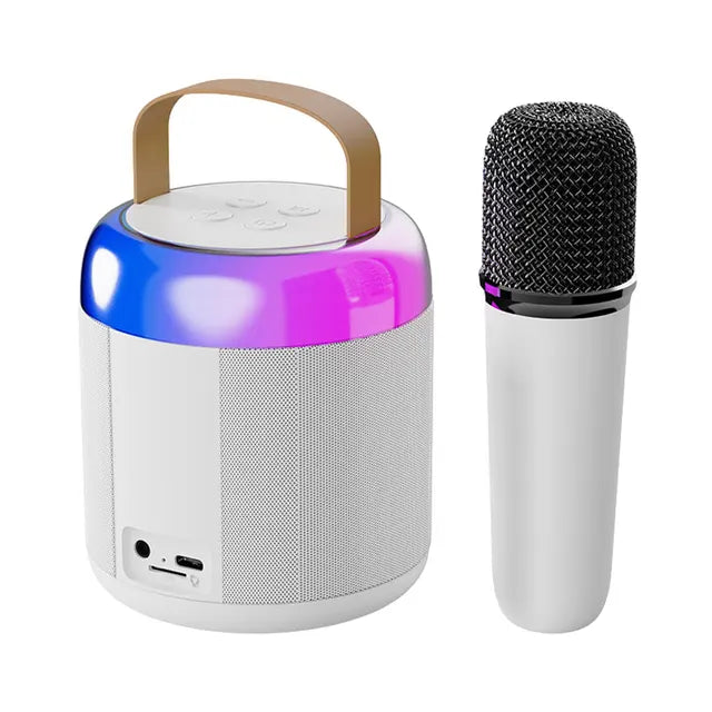 Pink Y2 high-fidelity karaoke machine with microphone, lightweight and portable for immersive singing experiences by American Smart - EP.
