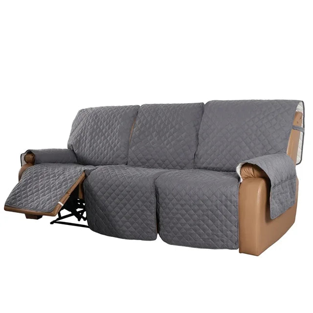 American Smart EP water repellent recliner sofa cover on 3-seater sofa, protecting with pet and kid-friendly slipcover.