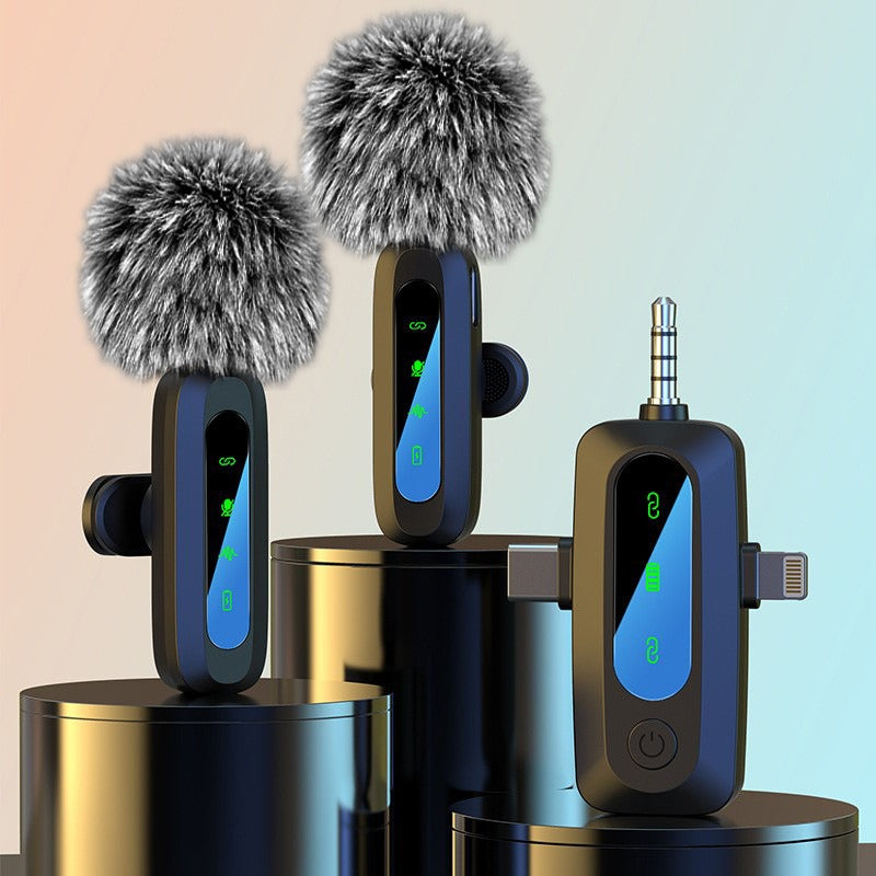 Wireless lavalier microphone American Smart EP J3 with three-in-one interface, noise reduction, and intelligent sound collection.