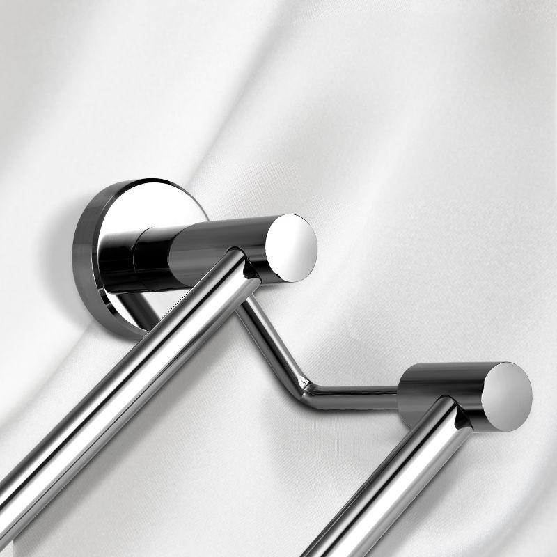 304 stainless steel bathroom towel rack with double poles, non-perforated design, American Smart EP household towel hanging rack