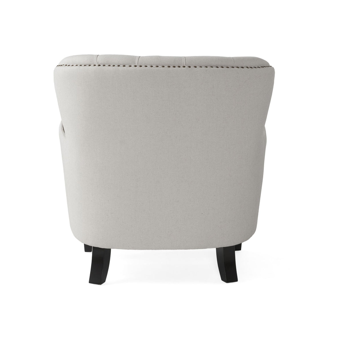Modern light grey fabric club chair with matching cushioned ottoman, stylish armchair and Ottoman set by American Smart EP.