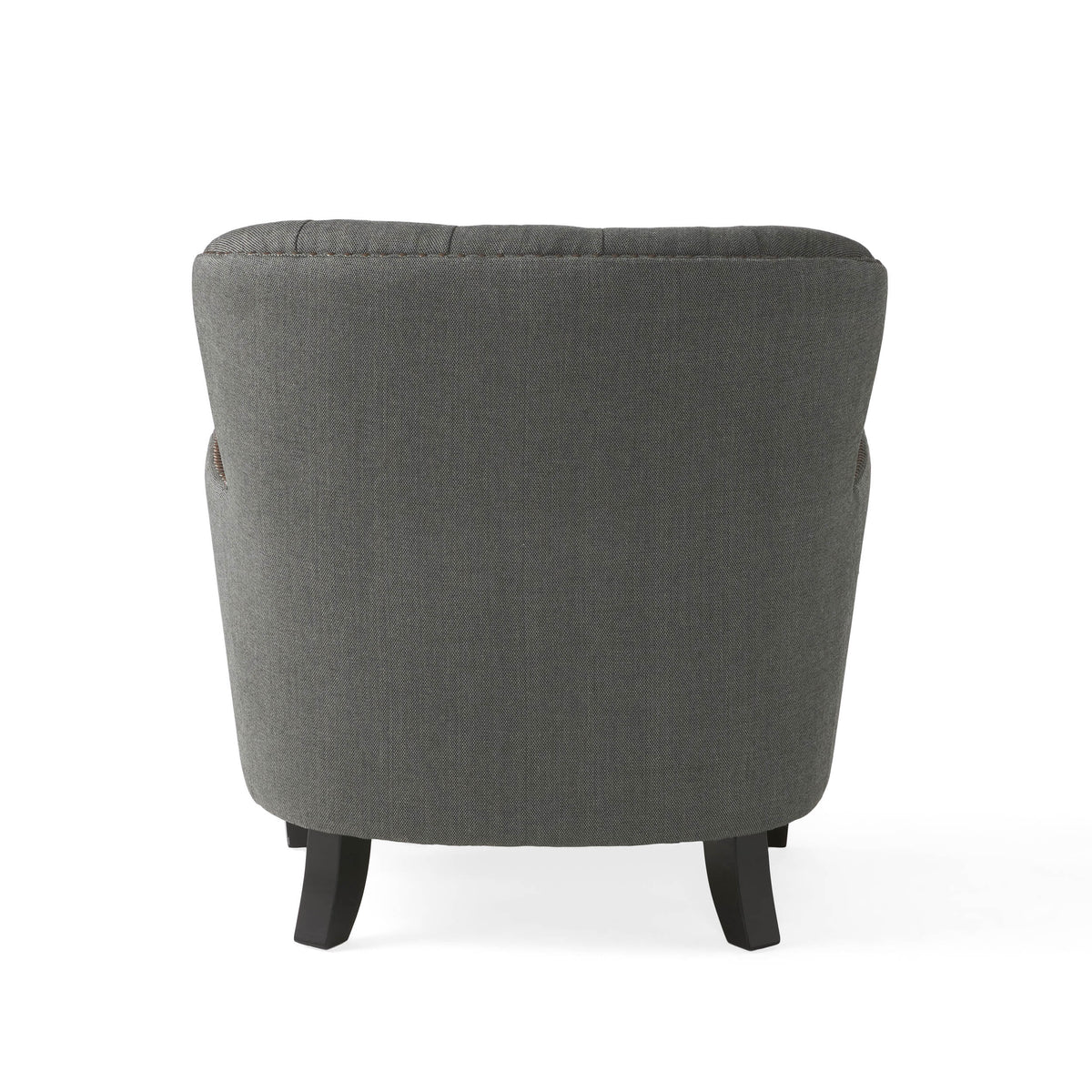 Modern grey fabric club chair and Ottoman set with cushioned armchair and matching ottoman for stylish living room seating