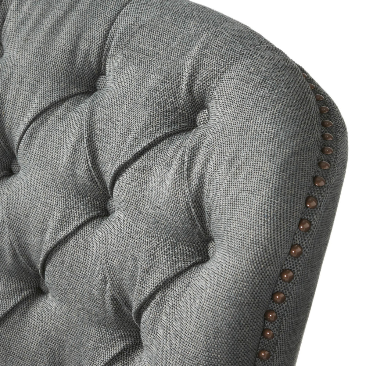 Modern grey fabric club chair and ottoman set by American Smart, stylish cushioned armchair with matching ottoman for living room decor.