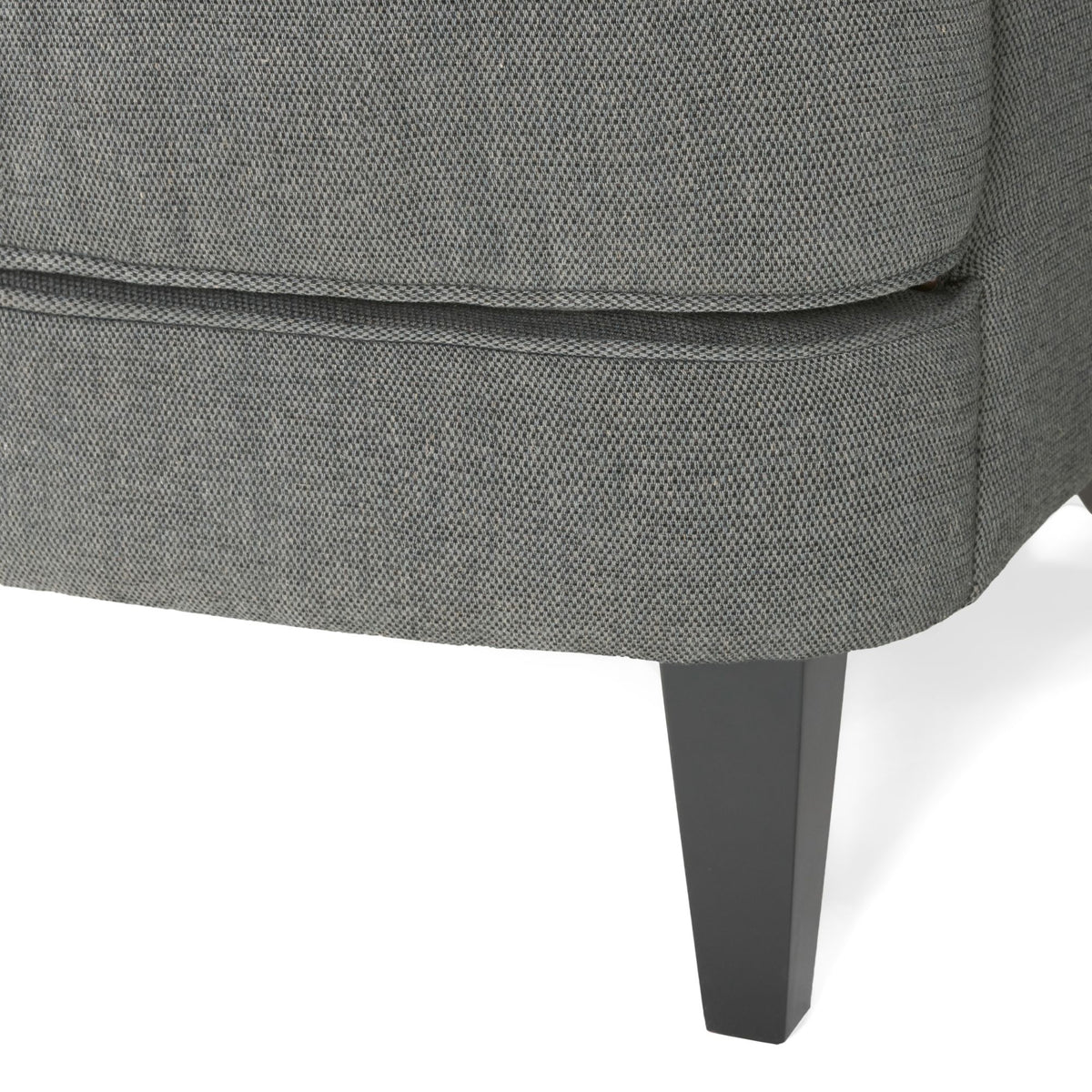 Modern grey fabric club chair and ottoman set with cushioned armchair and matching Ottoman by American Smart EP.