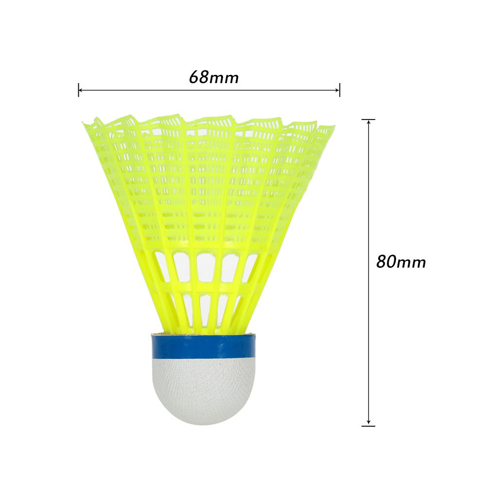 Six nylon badminton training balls for gym exercise by American Smart - EP, showing close-up of textured surface and vibrant colors.