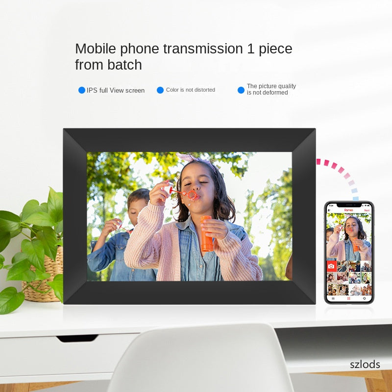 Digital Photo Frame 8 10  Inch WiFi Touch Screen APP Cloud Photo Frame with 32GB Storage - American Smart