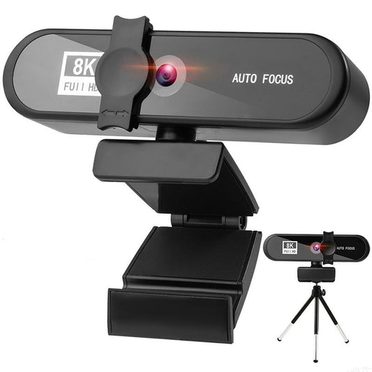 American Smart EP 4K computer webcam with auto focus, 1080p resolution, USB connection, and live 8K network streaming capability.