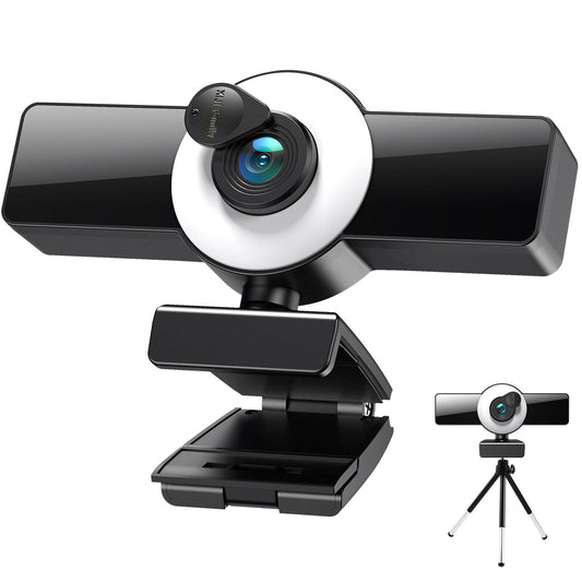 American Smart 4K beauty autofocus webcam with 1080p HD video, high-definition audio, USB connection, and built-in fill light for live streaming