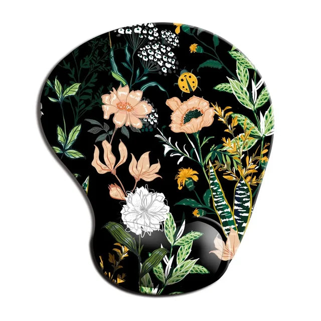 American Smart ergonomic mouse pad with non-slip rubber wrist rest and support, suitable for office desk use.