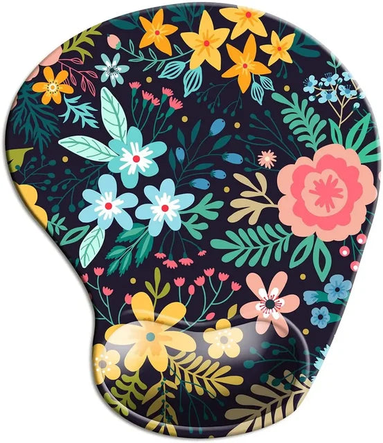 American Smart ergonomic mouse pad with wrist rest, non-slip rubber desk mat, providing comfortable wrist support for office use.