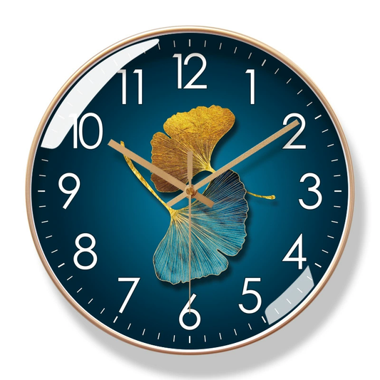 Modern 10/12-inch American Smart EP wall clock with silent quartz movement, ideal for living room decor.
