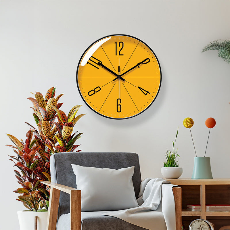 American Smart 10/12-inch modern wall clock with silent quartz movement, ideal for living room decor.