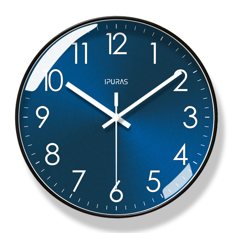 American Smart 10/12-inch modern wall clock with silent quartz movement, ideal for living room decor.