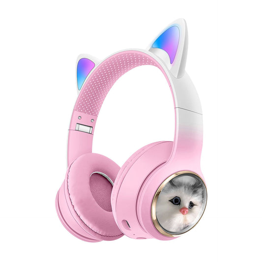 AKZ-09 Earphones Space Cabin Cartoon Simulation Cat Bluetooth Headwear Large Battery Earphones Foldable - American Smart