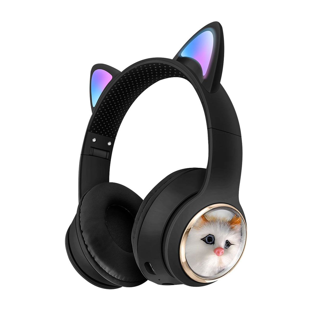 AKZ-09 Earphones Space Cabin Cartoon Simulation Cat Bluetooth Headwear Large Battery Earphones Foldable - American Smart