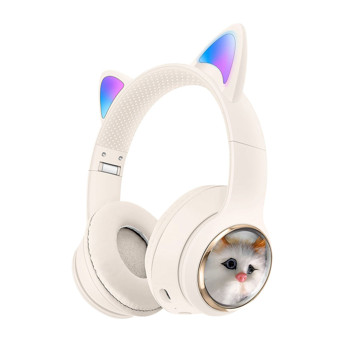 AKZ-09 Earphones Space Cabin Cartoon Simulation Cat Bluetooth Headwear Large Battery Earphones Foldable - American Smart