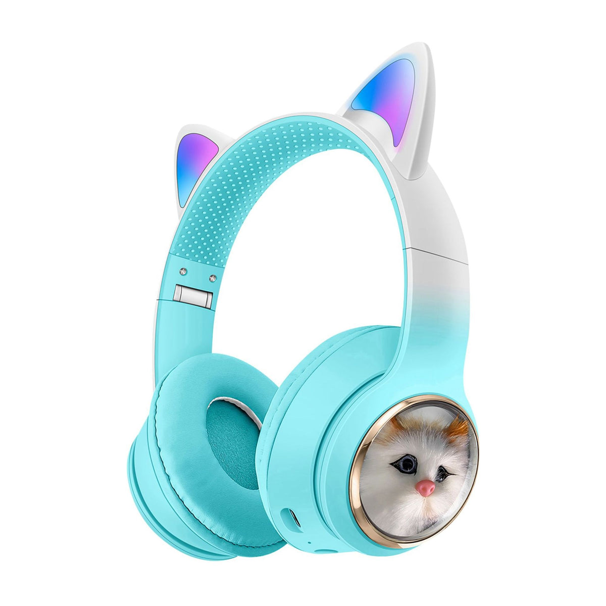 AKZ-09 Earphones Space Cabin Cartoon Simulation Cat Bluetooth Headwear Large Battery Earphones Foldable - American Smart