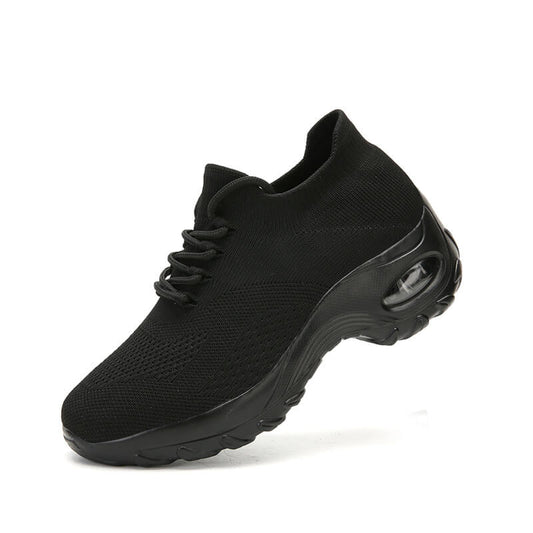 American Smart women's woven wedge casual shoes with high heels, platform design, outdoor walking shoes, stylish sneakers.