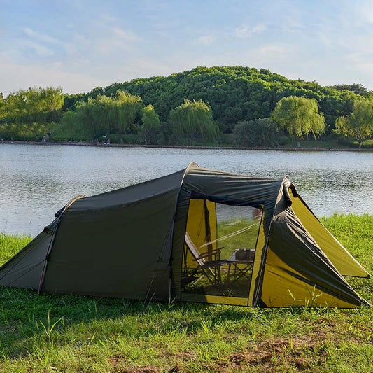 American Smart YOUSKY Tunnel Tent for outdoor camping, portable, thickened family tent with durable fabric and easy fold design.