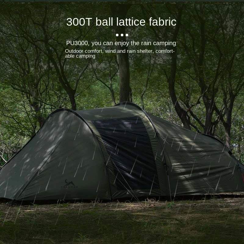 American Smart YOUSKY tunnel tent for outdoor camping, folding portable family tent with thickened fabric and sturdy design.