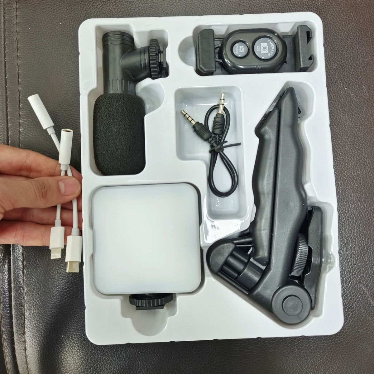 American Smart EP desktop beauty leg pocket fill light with microphone, handheld conference lamp, and reflex photography set.