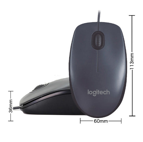 Logitech M91P Enterprise USB wired office and gaming mouse by American Smart, featuring ergonomic design and standard buttons.