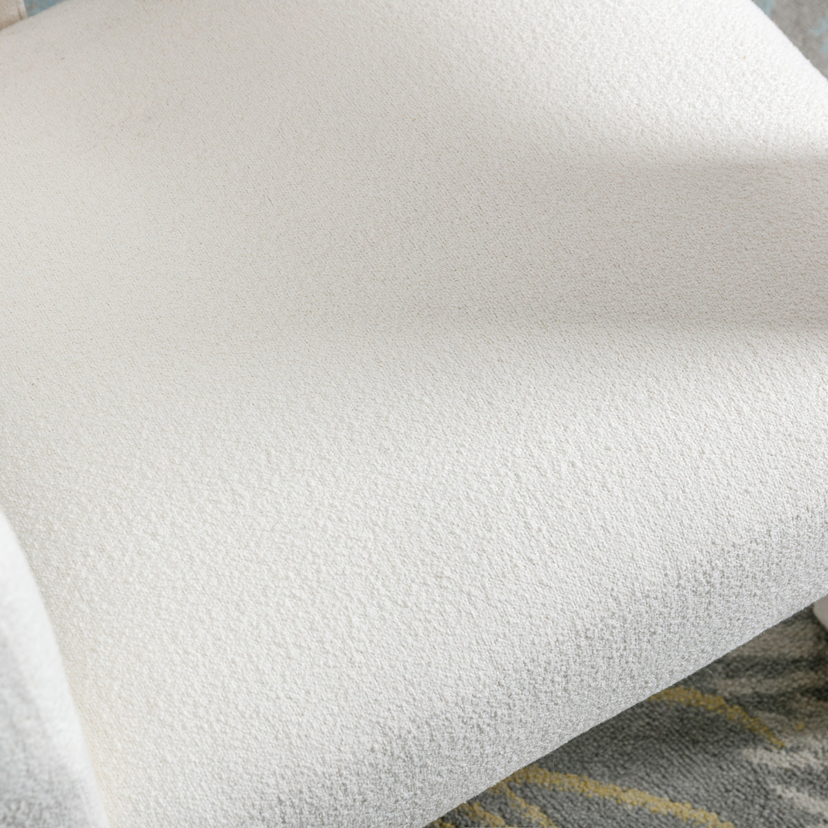 Beige fabric upholstered accent dining chair with contemporary design, ideal for living room, bedroom, or dining room.