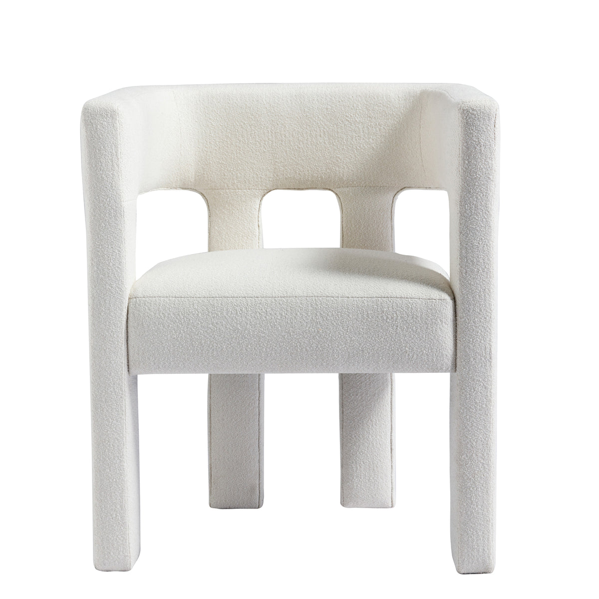 Beige fabric upholstered accent dining chair with contemporary design, suitable for living room, bedroom, or dining area by American Smart - EP.