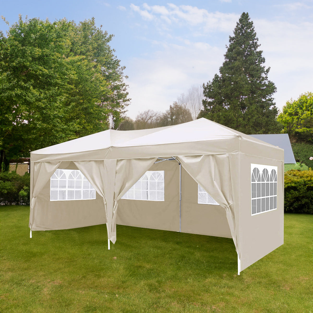 American Smart EP 10x20 ft folding canopy with six detachable side walls, outdoor shelter with UPF 50+ for outdoor events.