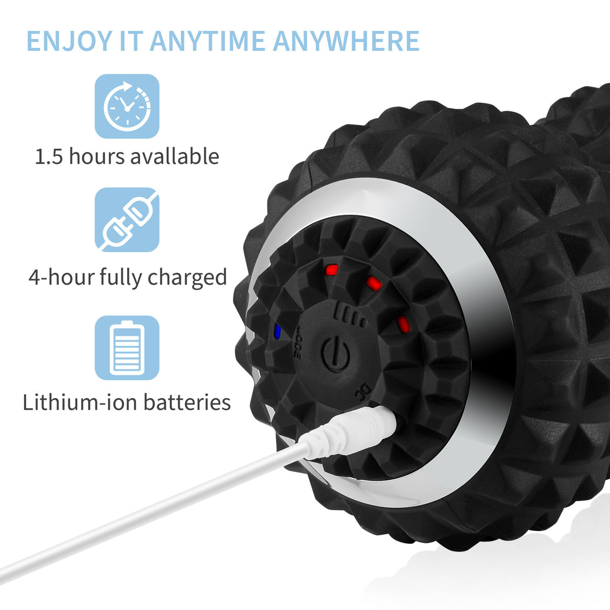 Electric massage peanut ball vibration yoga ball muscle fascia ball silicone ball vibration relaxation ball - American Smart