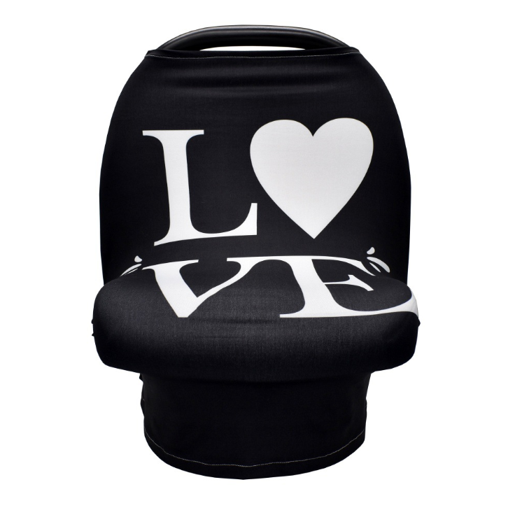 American Smart EP stretchy baby car seat cover, multifunctional for nursing, shopping cart, and carseat canopy use.
