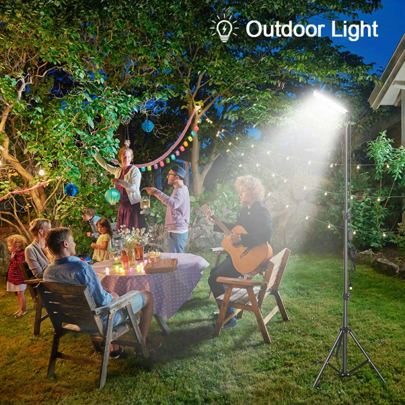 Camping Light LED Selfie Light Lamp Portable Photography Light with Tripod Stand for Outdoor Picnic Barbecue Adjustable Telescop - American Smart