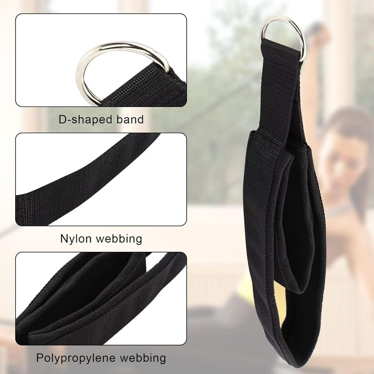Double ring yoga Pilates ankle buckle wrist strap wristband shoulder strap accessory sports accessories - American Smart
