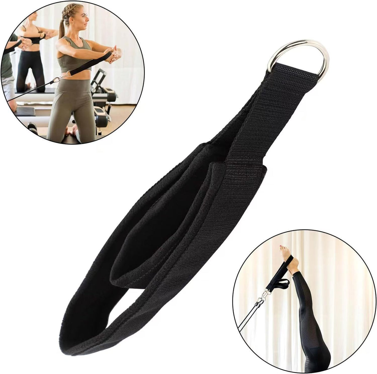 Double ring yoga Pilates ankle buckle wrist strap wristband shoulder strap accessory sports accessories - American Smart
