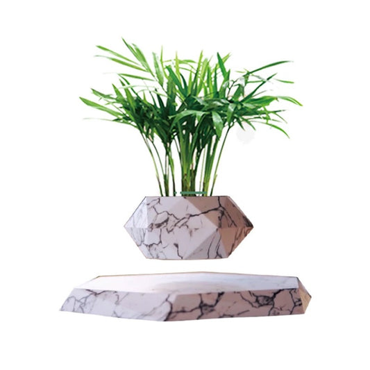 Magnetic levitation bonsai flower pot by American Smart EP, showcasing a floating decorative plant for office or bedroom decor.