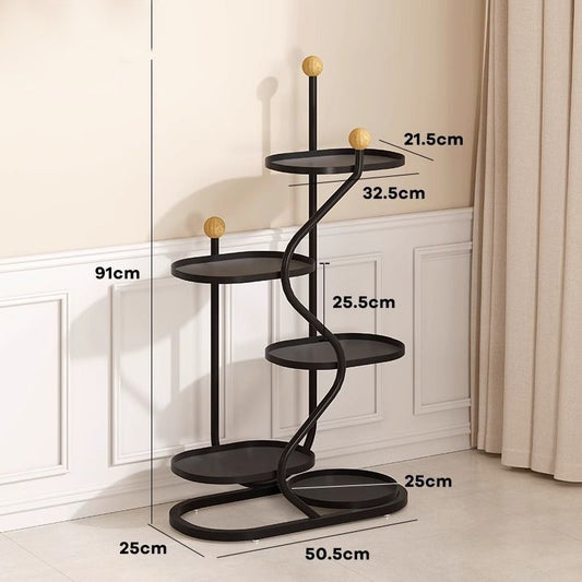 American Smart EP flower rack for living room, floor-standing storage rack with multiple shelves for plants and decorative items.