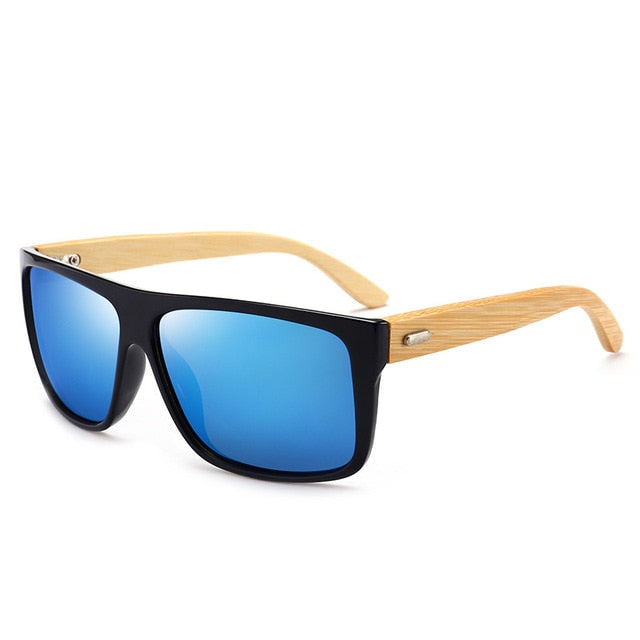 Men's driving sunglasses with bamboo legs and UV400 protection, stylish outdoor goggle-style sunglasses by American Smart - EP