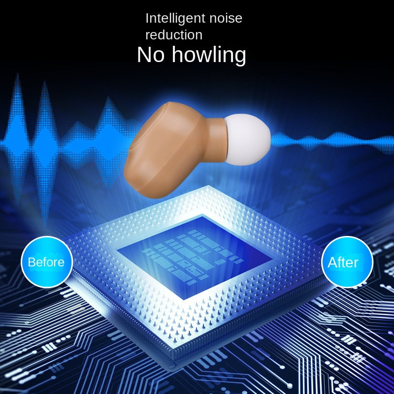 American Smart EP hearing aid sound amplifier with magnetic clasp and digital display, high-quality audio collector.