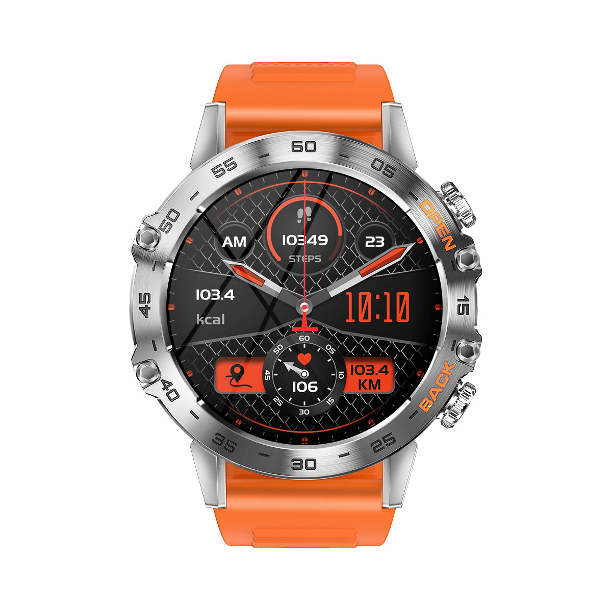 American Smart K52 Bluetooth Call Smart Watch with heart rate, blood oxygen, outdoor features, and sports tracking functionality.