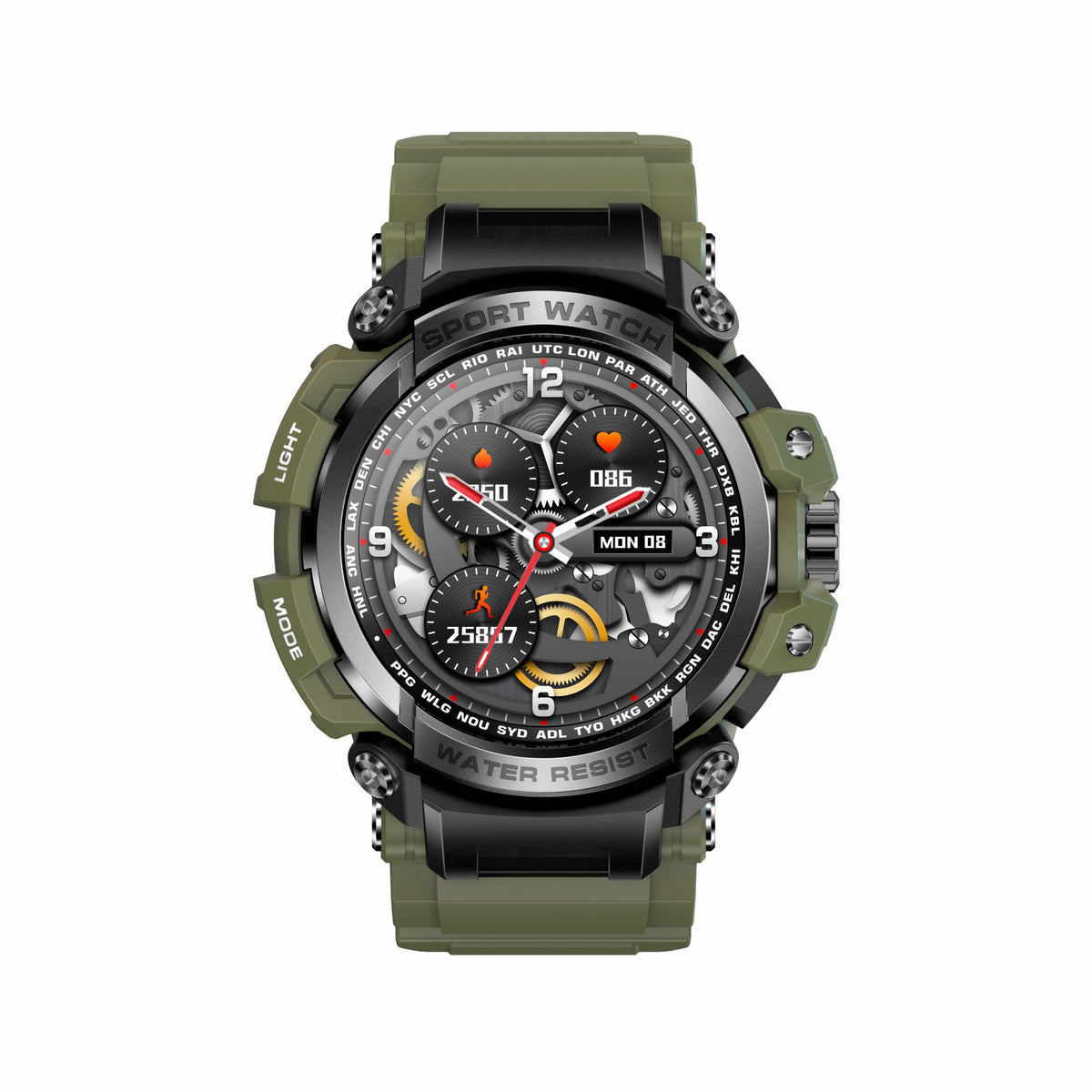 American Smart LC16 smartwatch with Bluetooth call, outdoor three-defense design, heart rate monitoring, and fitness tracking features.