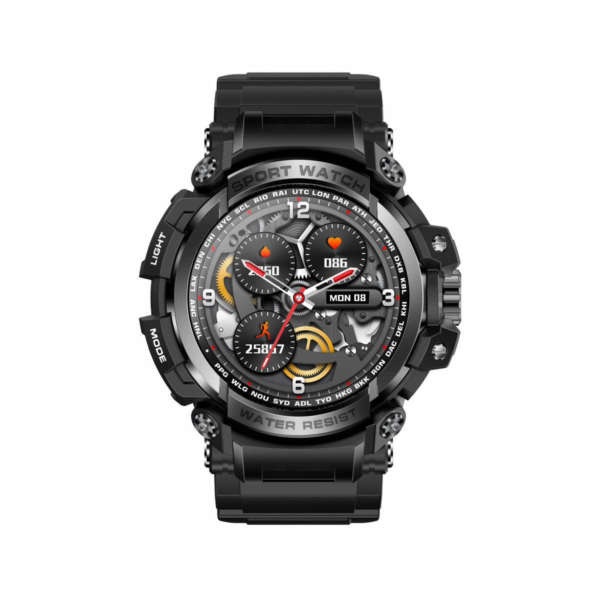 American Smart LC16 Bluetooth smartwatch with outdoor three defense design, heart rate monitoring, and call functionality.