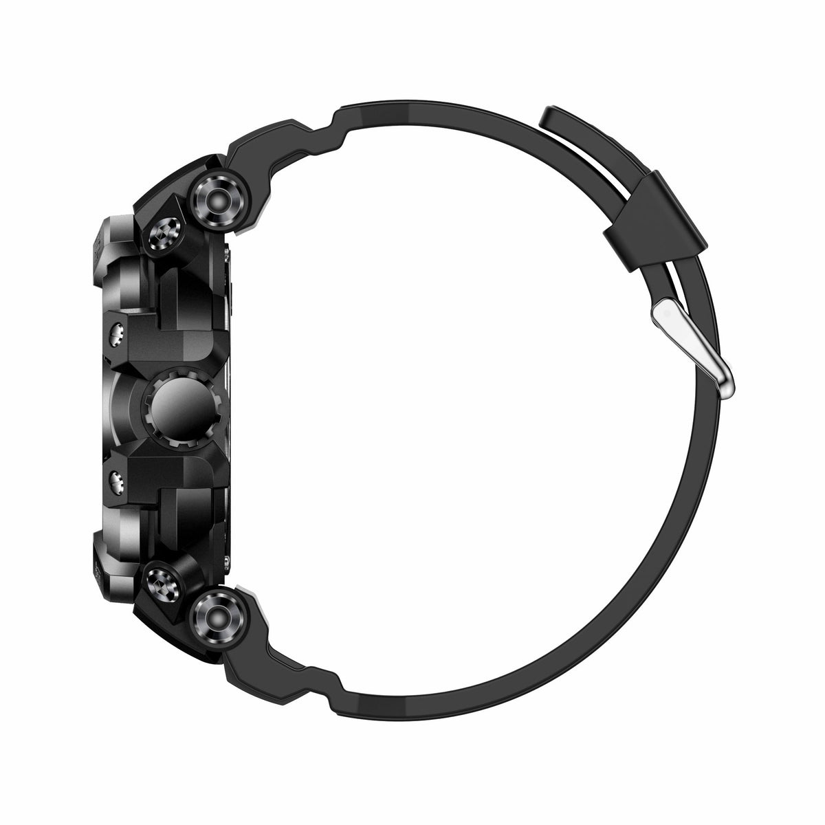 American Smart LC16 smartwatch with Bluetooth call, outdoor design, three defense features, and heart rate monitoring display.