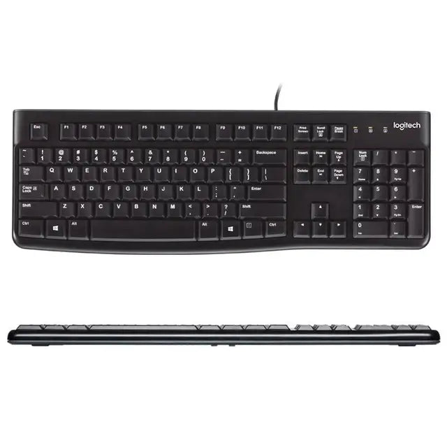American Smart EP Logitech K120 wired keyboard for desktop and office use, waterproof USB keyboard with a standard layout.
