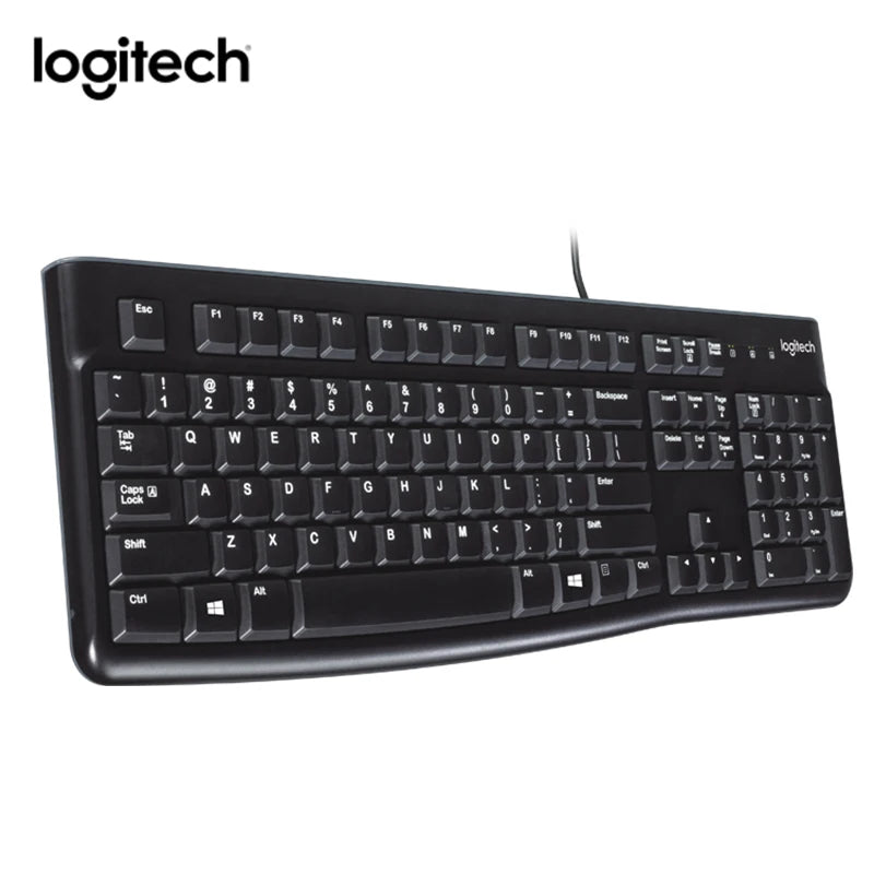 American Smart EP Logitech K120 wired keyboard for desktop and office use, waterproof, USB connection, suitable for home or office.