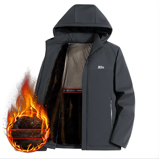 Men's mink fur autumn and winter casual cotton jacket with thick fleece, suitable for middle-aged and elderly, American Smart EP.