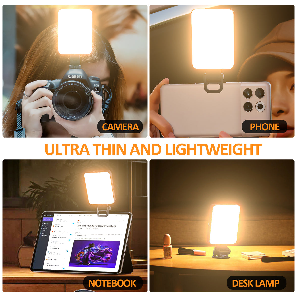 American Smart EP magnetic LED fill light for video calls, photography, and live broadcasting, compact pocket-sized design.