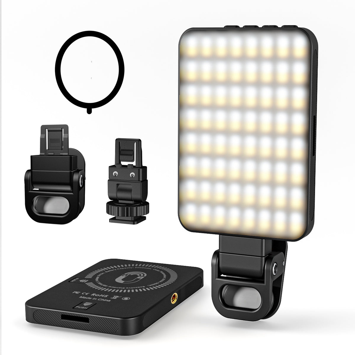 American Smart EP magnetic LED fill light for video calls, photography, and live broadcasts, featuring portable design and adjustable brightness.
